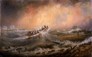 Wreck off the South Pier 1861 by John Scott